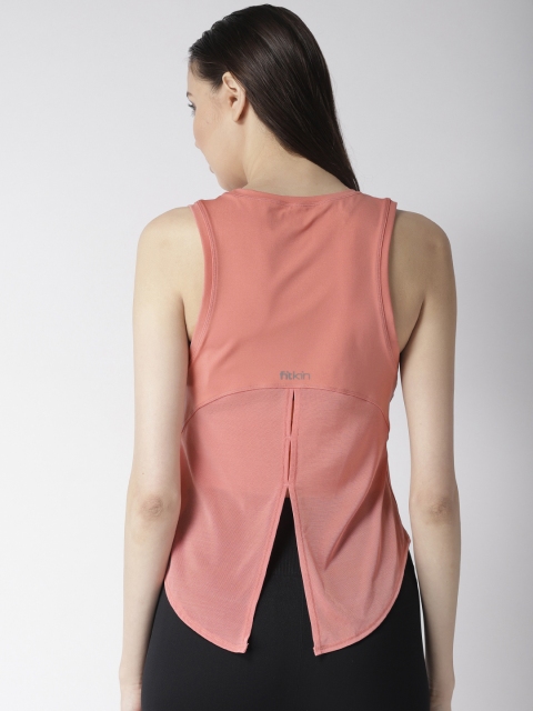 

Fitkin Women Dusty Pink Solid Relaxed Fit Tank Top