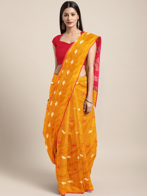

Pisara Rust Silk Cotton Woven Design Banarasi Saree