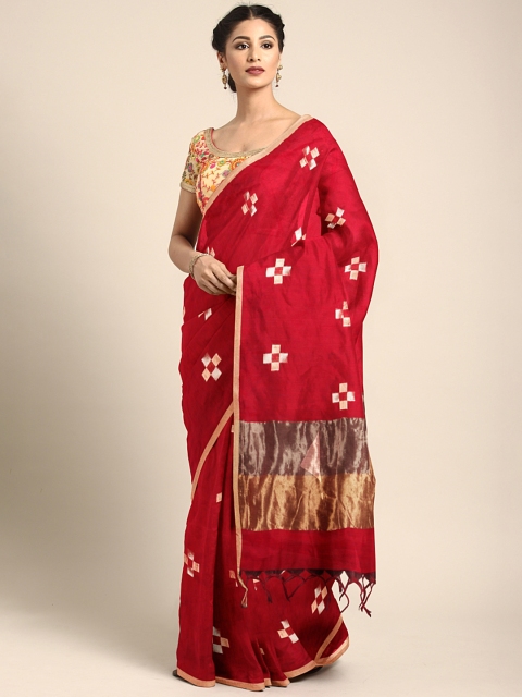 

Pisara Maroon Silk Cotton Woven Design Banarasi Saree