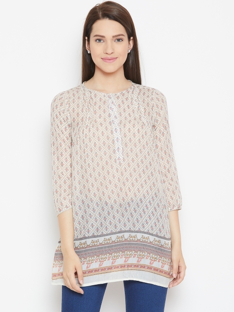 

I AM FOR YOU Women White Printed Top