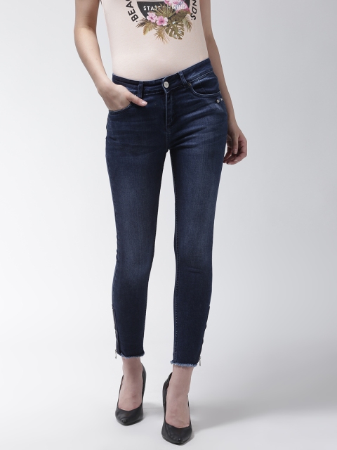

Madame Women Navy Blue Skinny Fit Mid-Rise Clean Look Stretchable Jeans