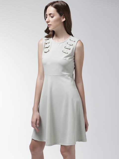 

Madame Women Green Solid A-Line Dress