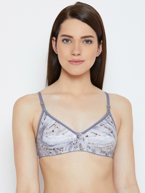 

Lady Lyka Colour Pop Grey & White Printed Non-Wired Non Padded Everyday Bra