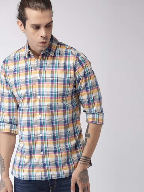 

Tommy Hilfiger Men Multicoloured Regular Fit Checked Casual Shirt, Multi