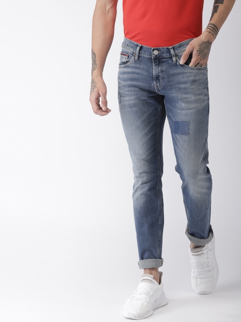 

Tommy Hilfiger Men Blue Slim Fit Mid-Rise Clean Look Stretchable Jeans