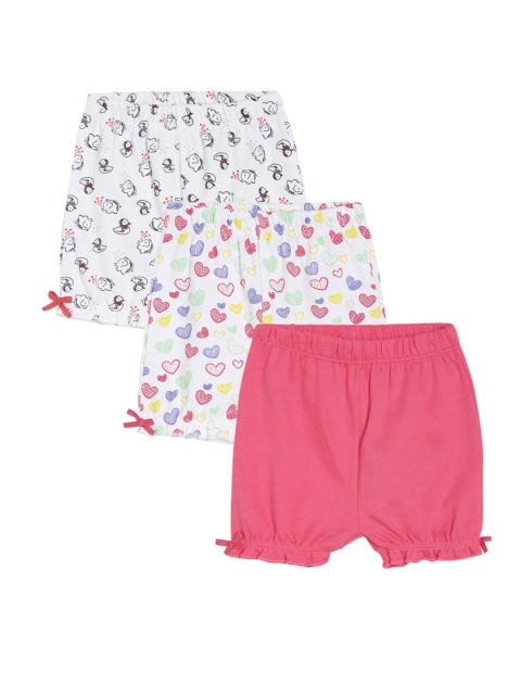 

MINI KLUB Girls Pack of 3 Regular Fit Shorts, Multi
