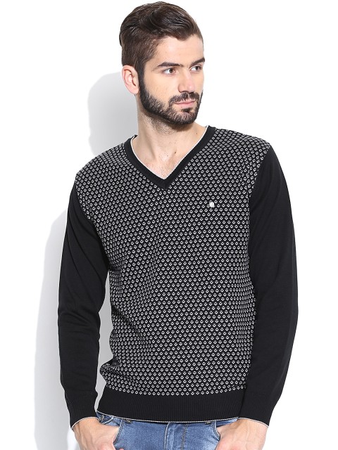 

Blackberrys Black Sweater with Knitted Pattern