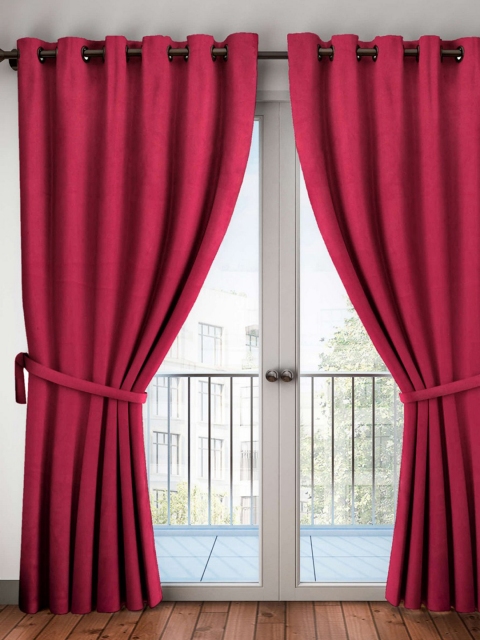 

BIANCA Maroon Black Out Door Curtain