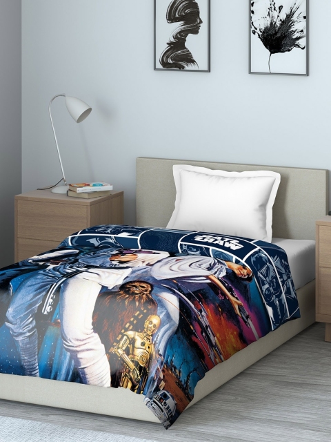 

DDecor Blue Cartoon Characters Summer 150 GSM Double Bed Comforter