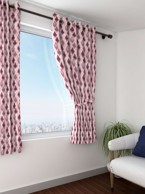 

Skipper Polyester Purple Abstract Window Curtain