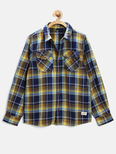 

United Colors of Benetton Boys Multicoloured Checked Shirt, Multi