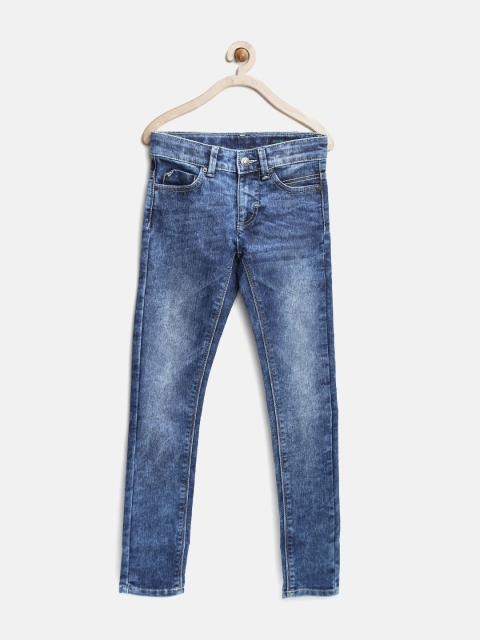 

United Colors of Benetton Girls Blue Washed Stretchable Jeans
