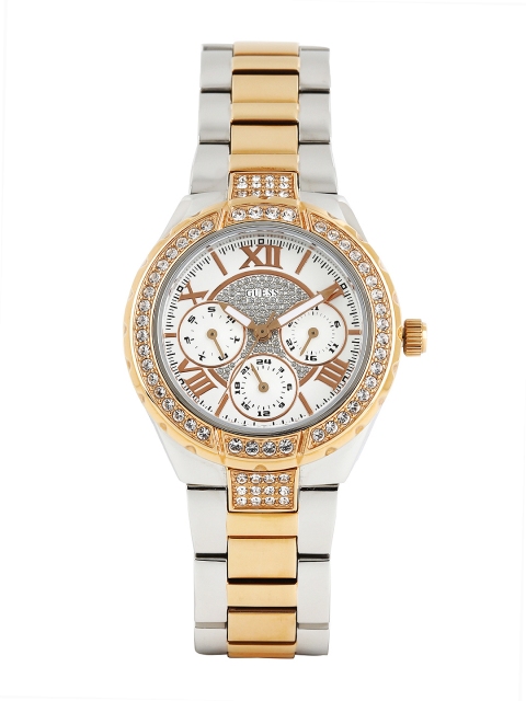 

GUESS Women White Dial Watch W0111L4
