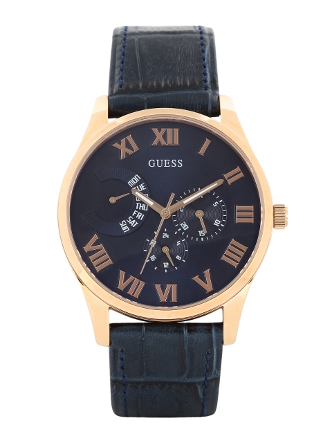 

GUESS Men Navy Dial Watch W0608G2, Navy blue