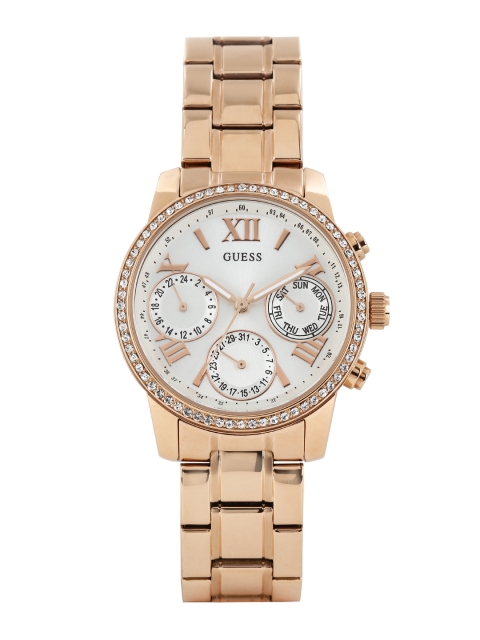 

GUESS Women Silver-Toned Dial Watch W0623L2