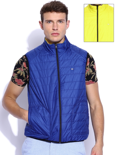 

Lee Yellow & Blue Padded Sleeveless Reversible Jacket