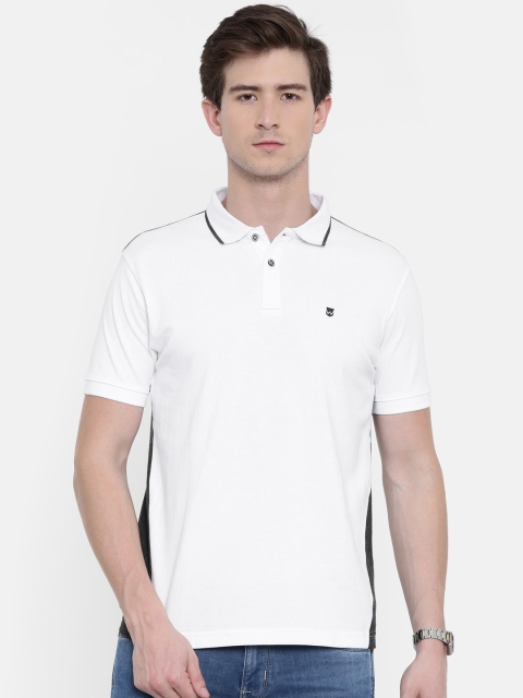 

Wrangler Men White Solid Polo Collar T-shirt