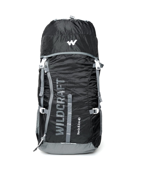 

Wildcraft Unisex Black & Grey Rock & Ice 40 Brand Logo Rucksack