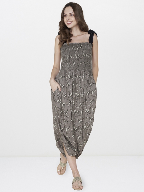 

Global Desi Women Grey Printed Jumpsuit