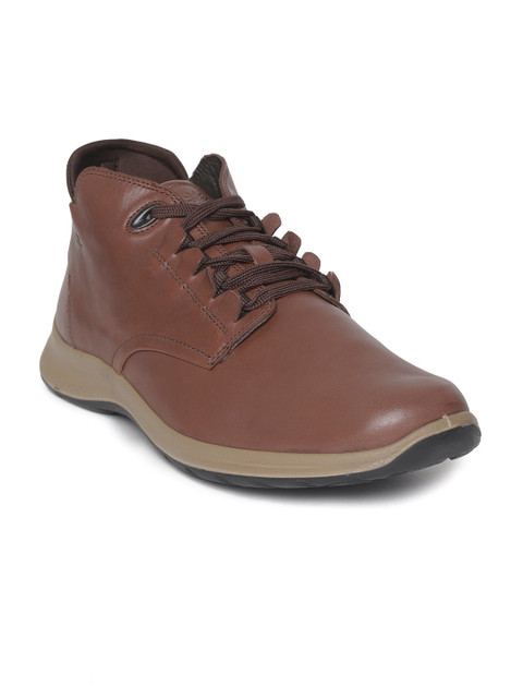 

Woodland Men Brown Nubuck Leather Sneakers