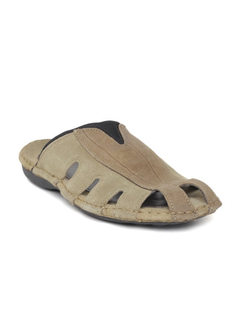 

Woodland Men Olive Brown Suede Fisherman Sandals