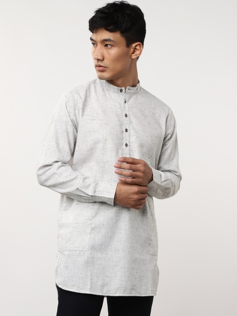 

Sangria Men Grey Solid Straight Kurta