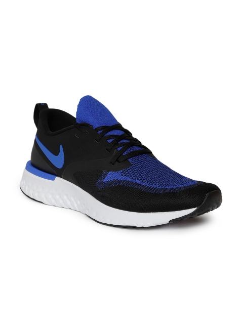 

Nike Men Black & Blue ODYSSEY REACT 2 FLYKNIT Running Shoes