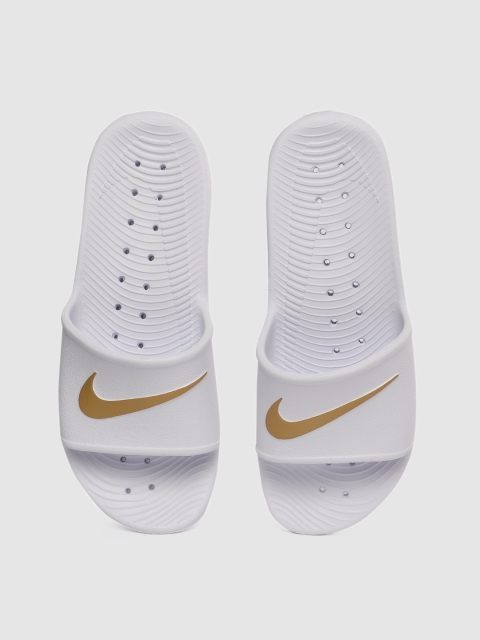 

Nike Men White Solid KAWA SHOWER Sliders