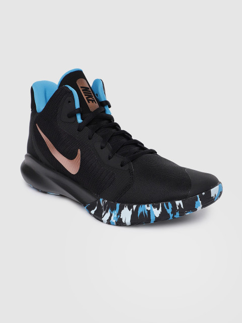 

Nike Unisex Black Textile Basketball Shoes