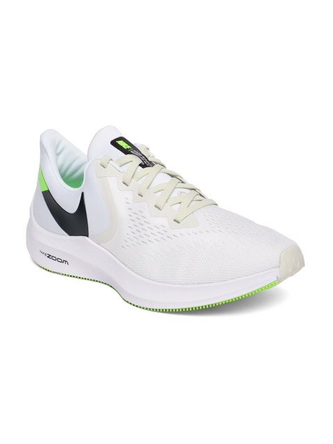 

Nike Men White ZOOM WINFLO 6 Running Shoes
