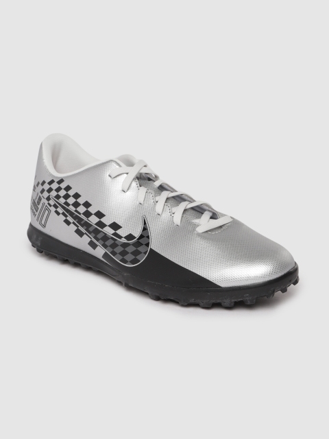 

Nike Unisex Silver-Toned & Black Vapor 13 Club Neymar Jr. TF Football Shoes