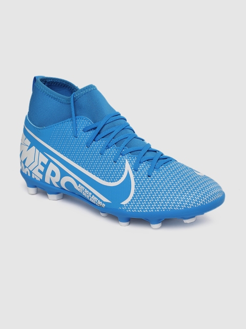 

Nike Kids Blue SUPERFLY 7 CLUB FG/MG Mid-Top Football Shoes