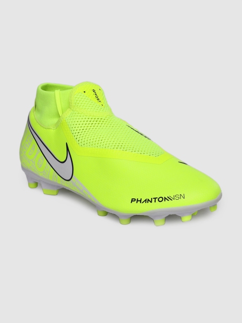 

Nike Unisex Fluorescent Green Synthetic Mid-Top Football Shoes