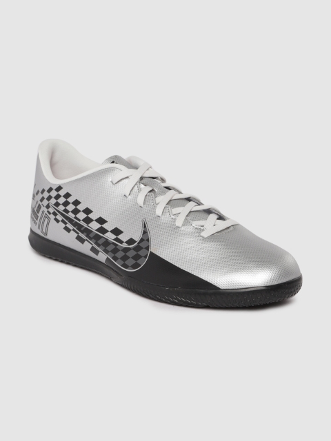 

Nike Unisex Silver-Toned & Black VAPOR 13 CLUB NJR IC Football Shoes