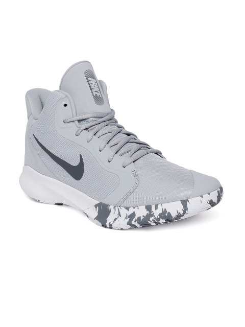 

Nike Unisex Grey Solid PRECISION III Basketball Shoes