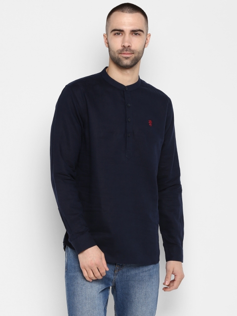 

Red Tape Men Navy Blue Classic Regular Fit Solid Casual Shirt