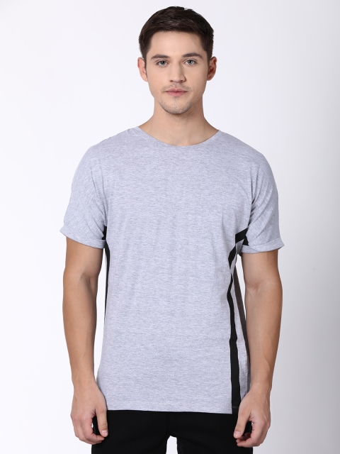 

Blue Saint Men Grey Solid Round Neck T-shirt