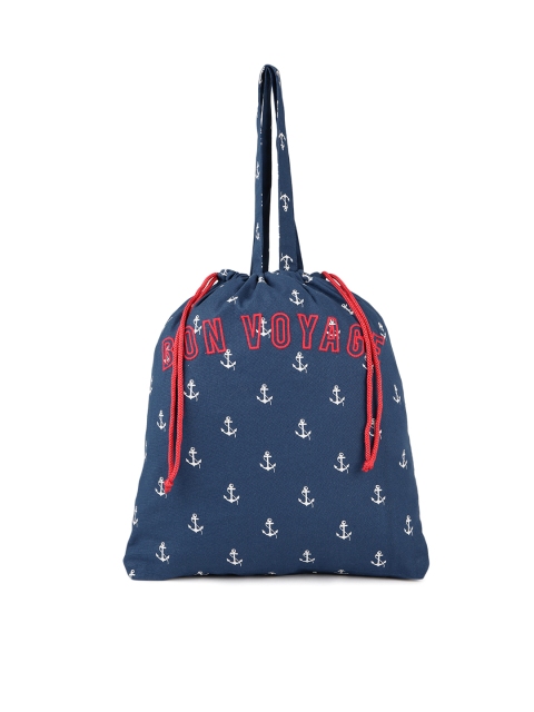 

Accessorize Blue Printed Tote Bag