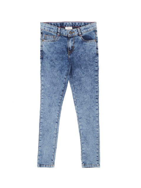 

Pantaloons Junior Girls Blue Regular Fit Mid-Rise Clean Look Jeans