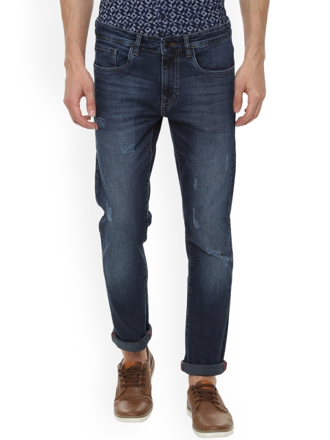 

Solly Jeans Co. Men Blue Slim Fit Mid-Rise Mildly Distressed Stretchable Jeans