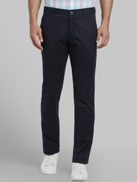 

Parx Men Blue Tapered Fit Solid Regular Trousers