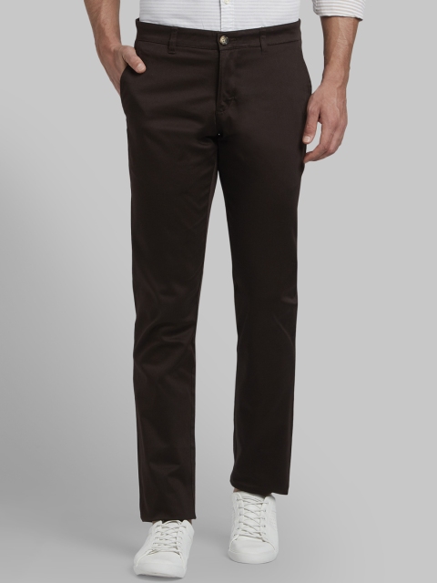 

Parx Men Brown Tapered Fit Solid Regular Trousers
