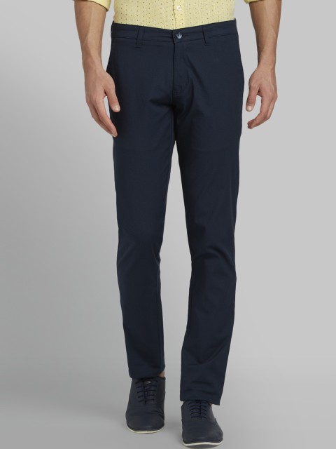 

Parx Men Blue Tapered Fit Solid Regular Trousers