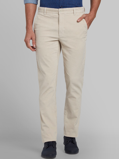 

Parx Men Beige Slim Fit Solid Regular Trousers