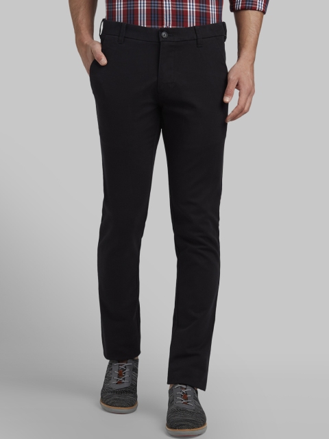 

Parx Men Black Slim Fit Solid Regular Trousers