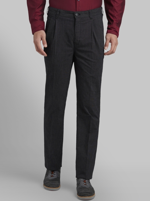 

Parx Men Black Regular Fit Solid Formal Trousers