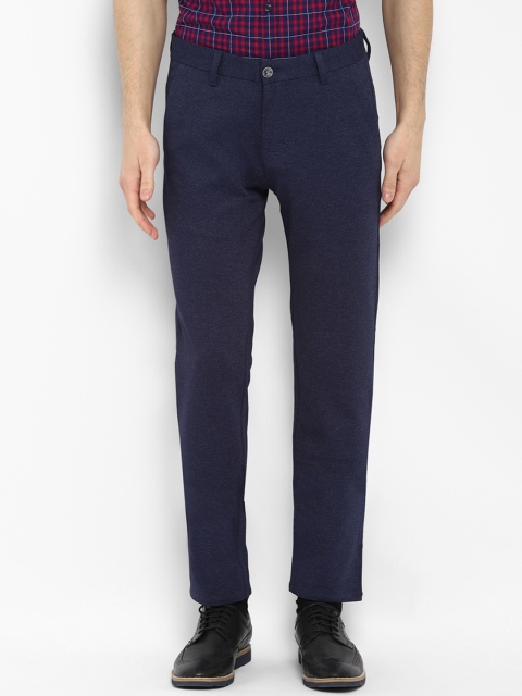 

Parx Men Blue Tapered Fit Solid Regular Trousers