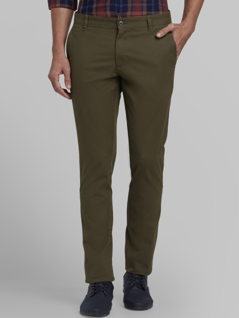 

Parx Men Green Tapered Fit Solid Regular Trousers