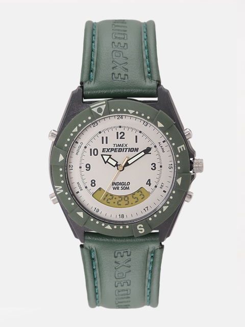 

Timex Men Off-White Analogue and Digital Watch TW00MF105