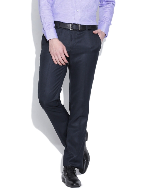 

Van Heusen Navy Slim Formal Trousers, Navy blue
